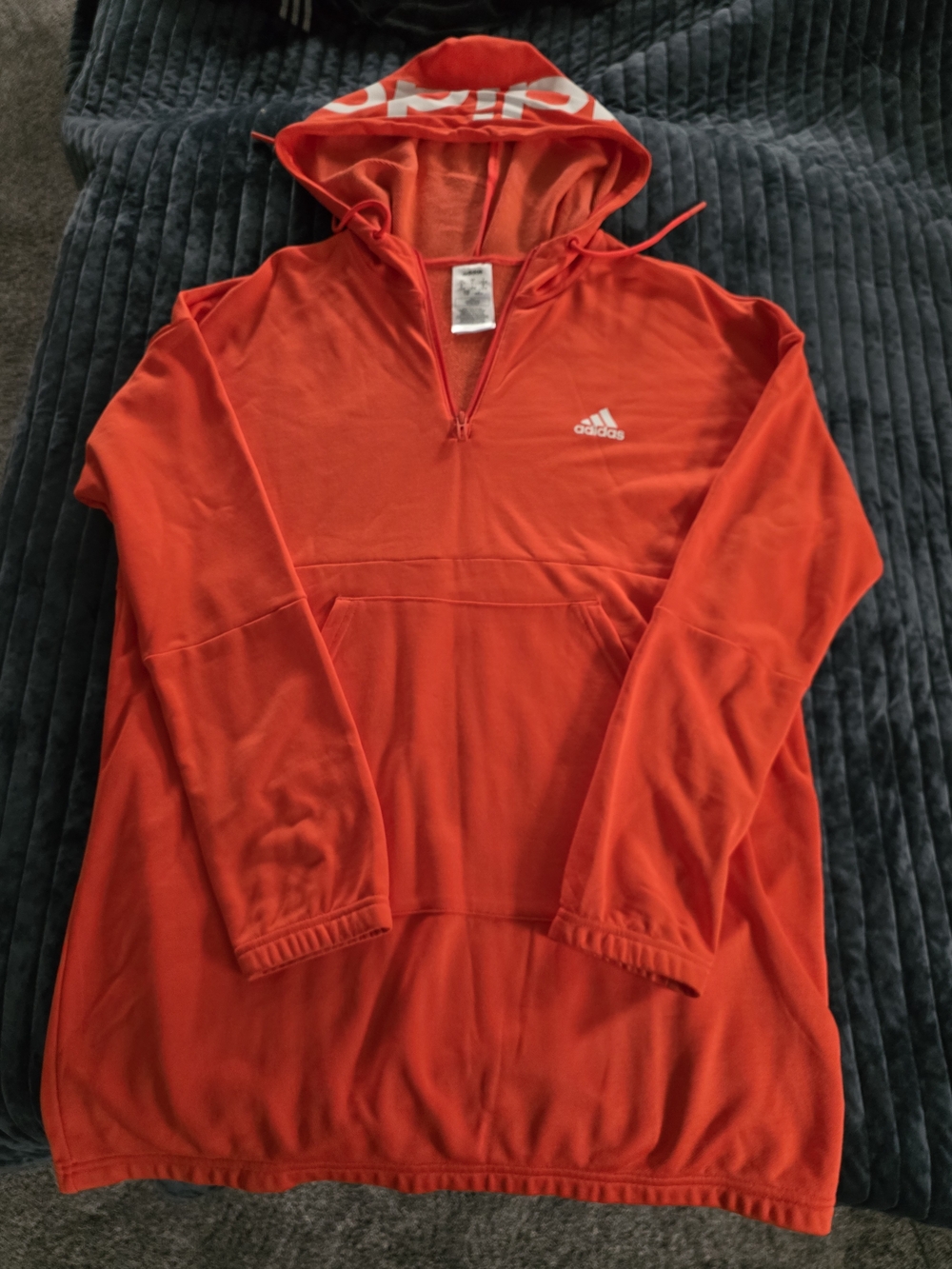 $10 Adidas Men’s Red Hooded Quarter-Zip Pullover Sweater